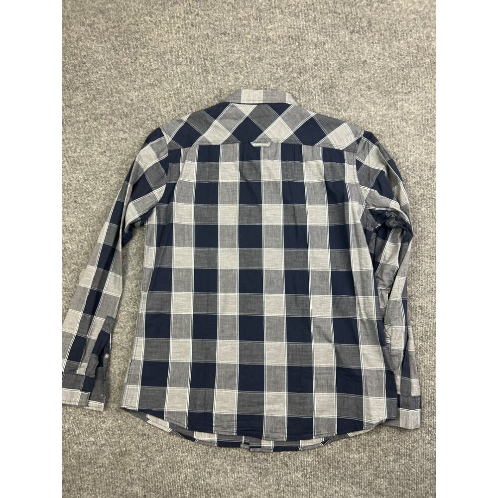 Stoic Button Up Shirt Men's Large Blue Gray Plaid Long Sleeve Casual Cotton - Picture 7 of 7